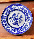 Antique Flow Blue Pekin Platter Staffordshire England
