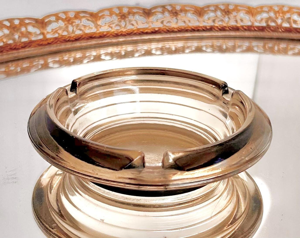 Vintage Glass Ashtrays - Choose from Amber, Clear, Smoke Glass - Collectible Mid Century Tobacciana