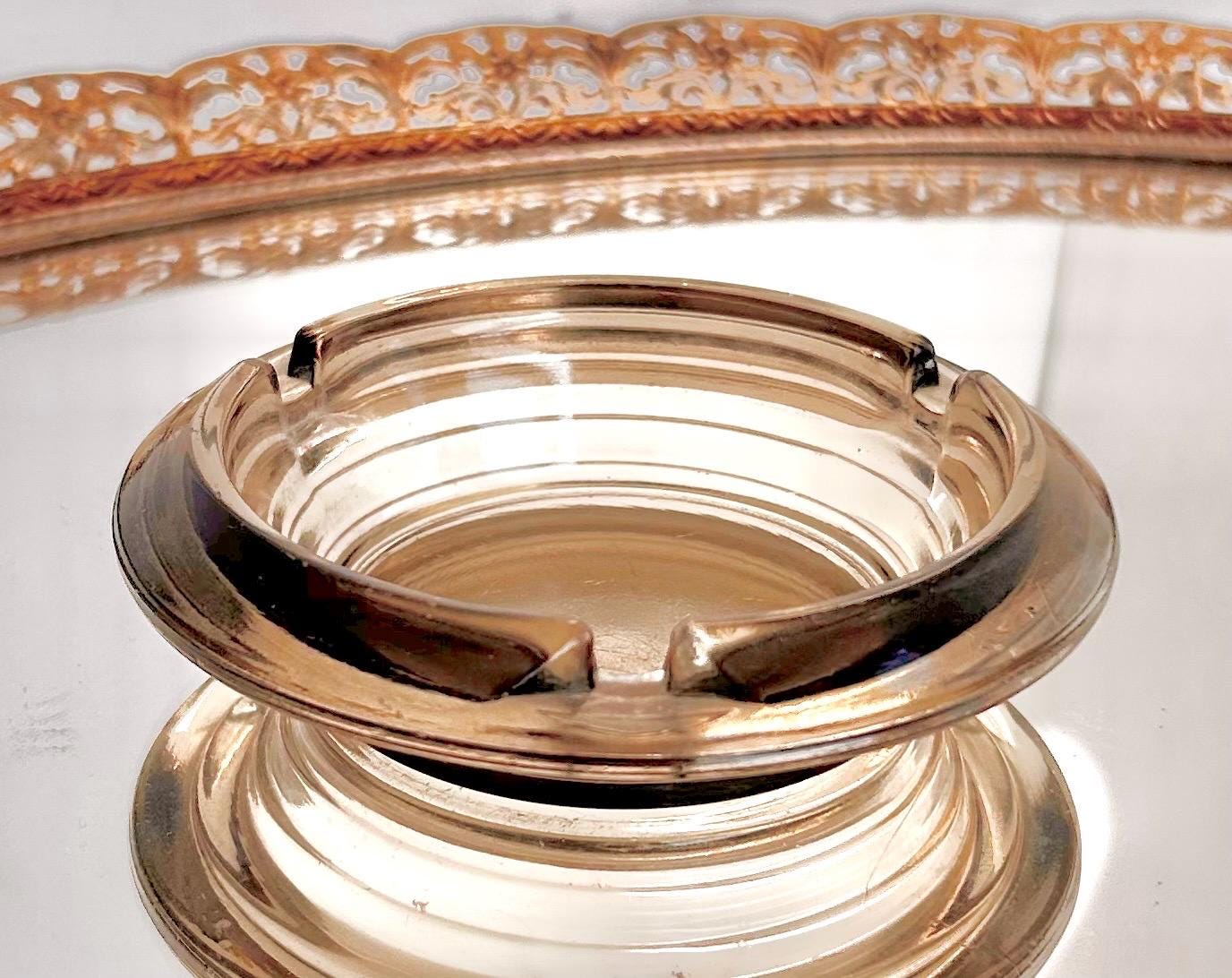 Vintage Glass Ashtrays - Choose from Amber, Clear, Smoke Glass - Collectible Mid Century Tobacciana