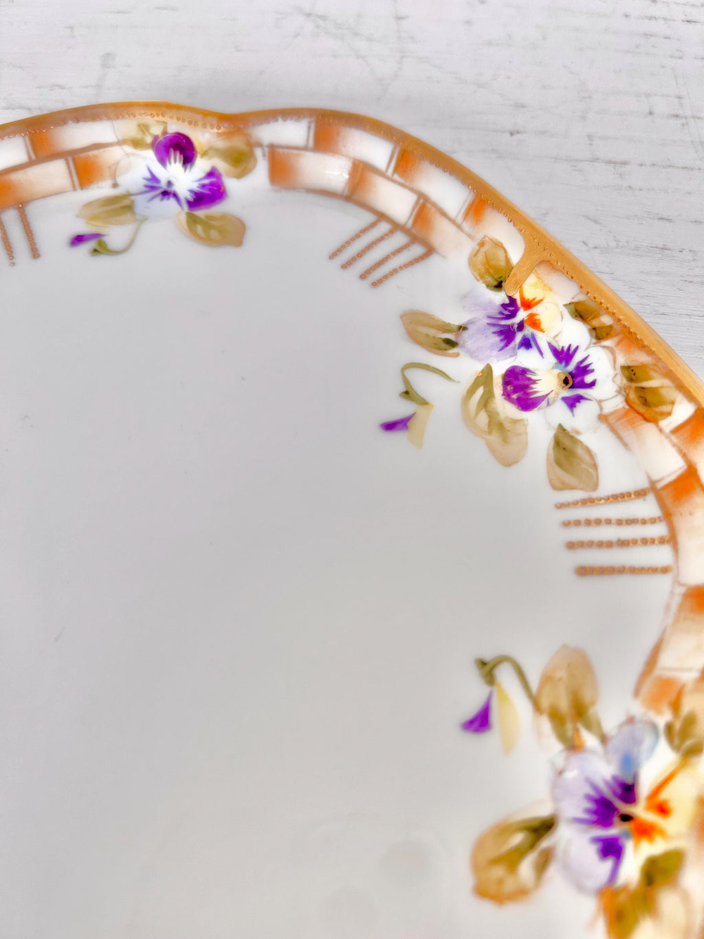 Vintage Noritake Porcelain Small Tray with Handpainted Violets
