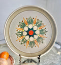 Vintage Denby-Langley Sherwood Dinner Plate: England Stoneware, Orange & Green
