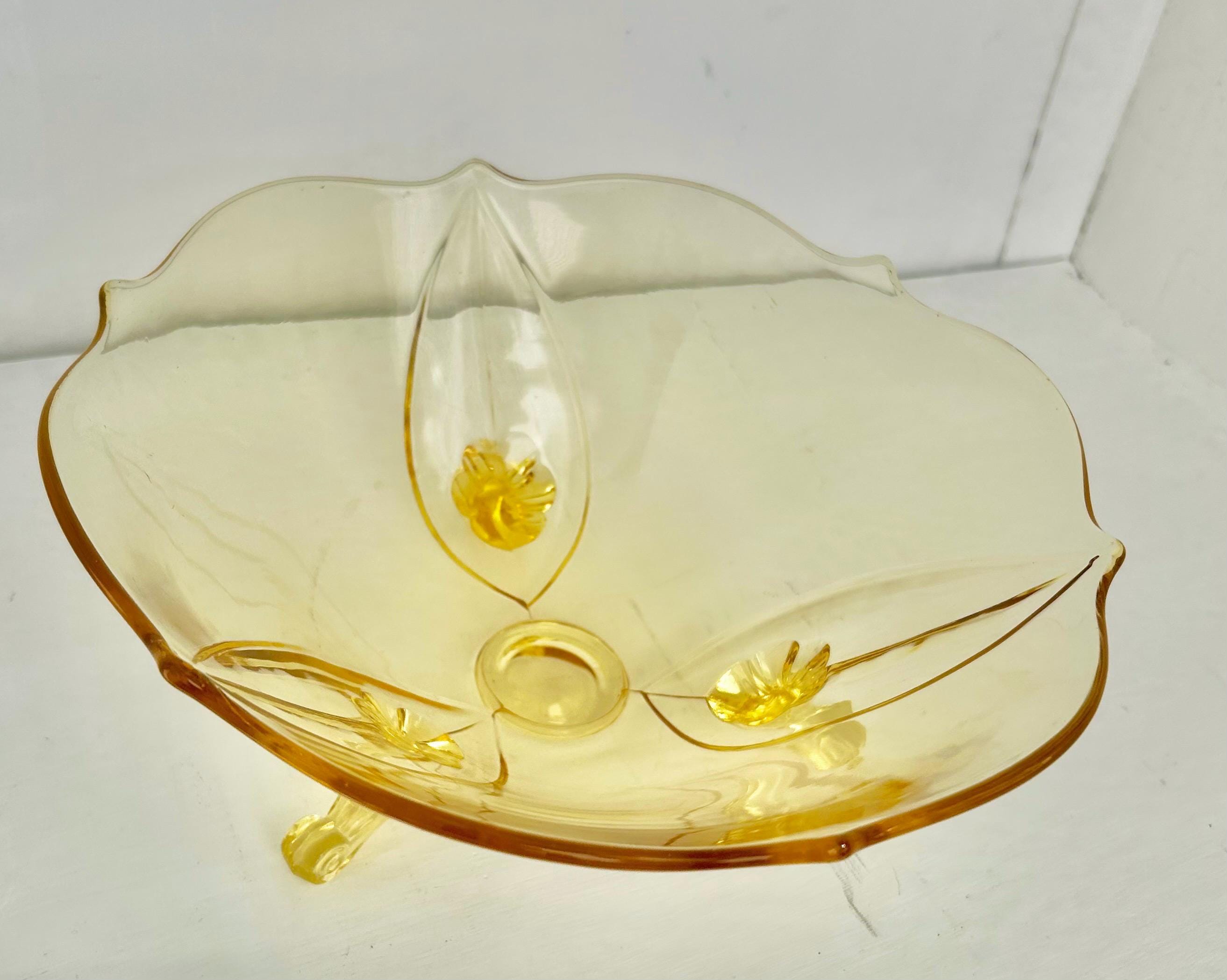 Vintage Yellow Topaz Depression Glass - Fostoria, Lancaster Landrum