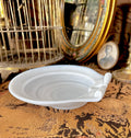 Antique French Opaline Glass Welled Seashell Dish