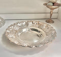 Vintage Silverplate Bowl: William Adams Repousse Grape Cluster Serving Dish
