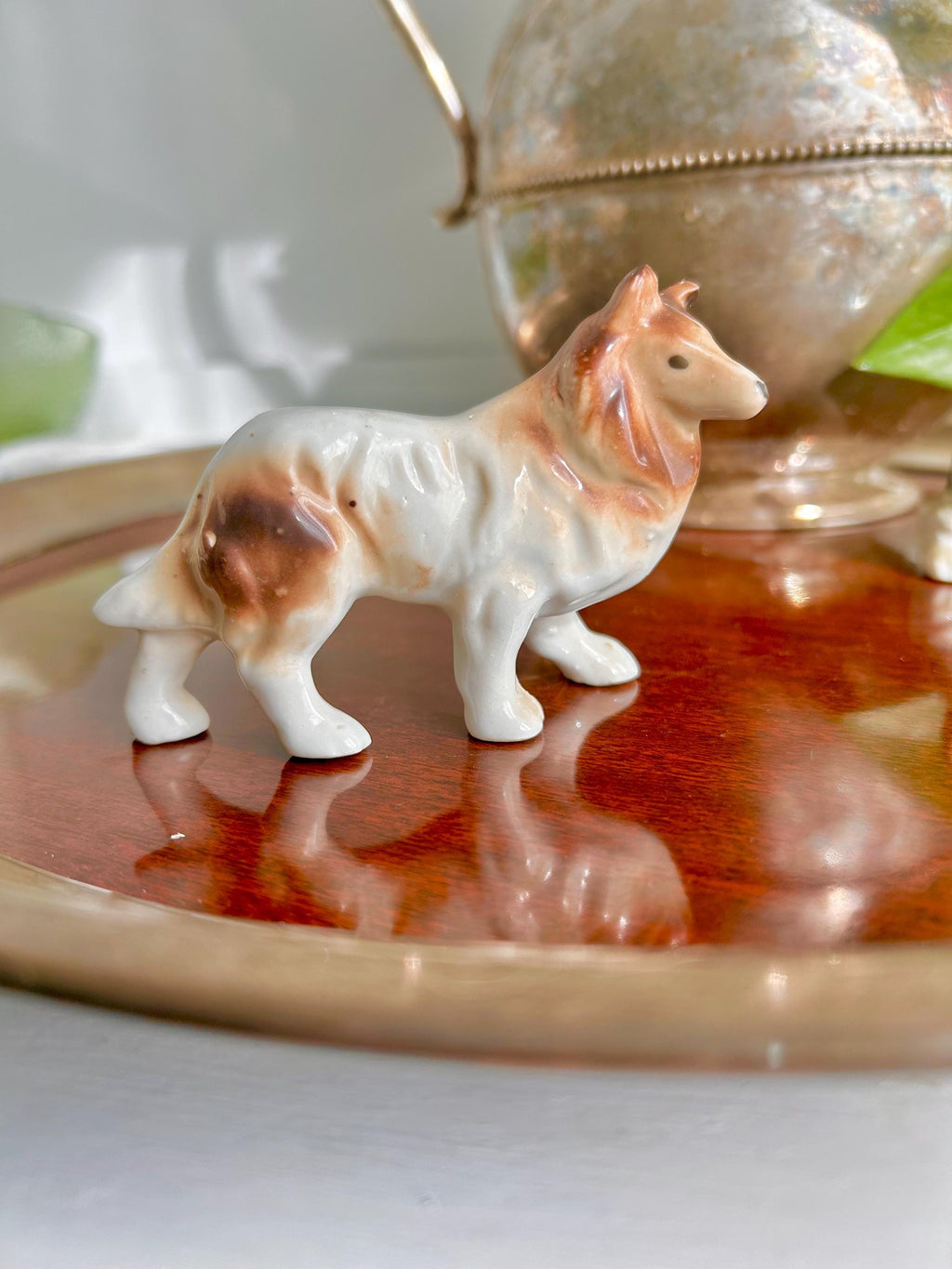 Vintage Ceramic Hand-painted Dog Figurines, Made in Japan - Choose from two: Collie or Terrier