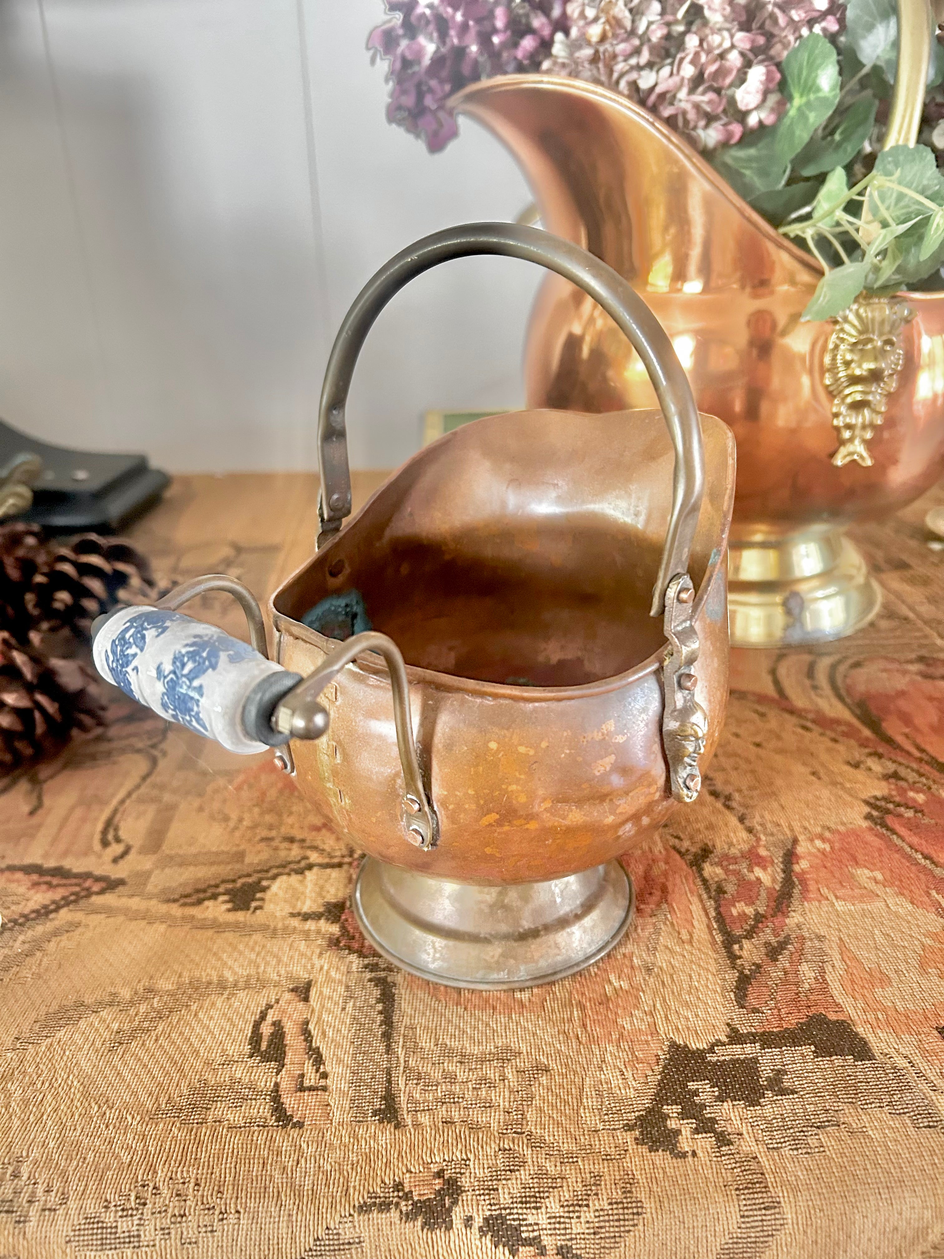 Vintage Copper and Brass Scuttles