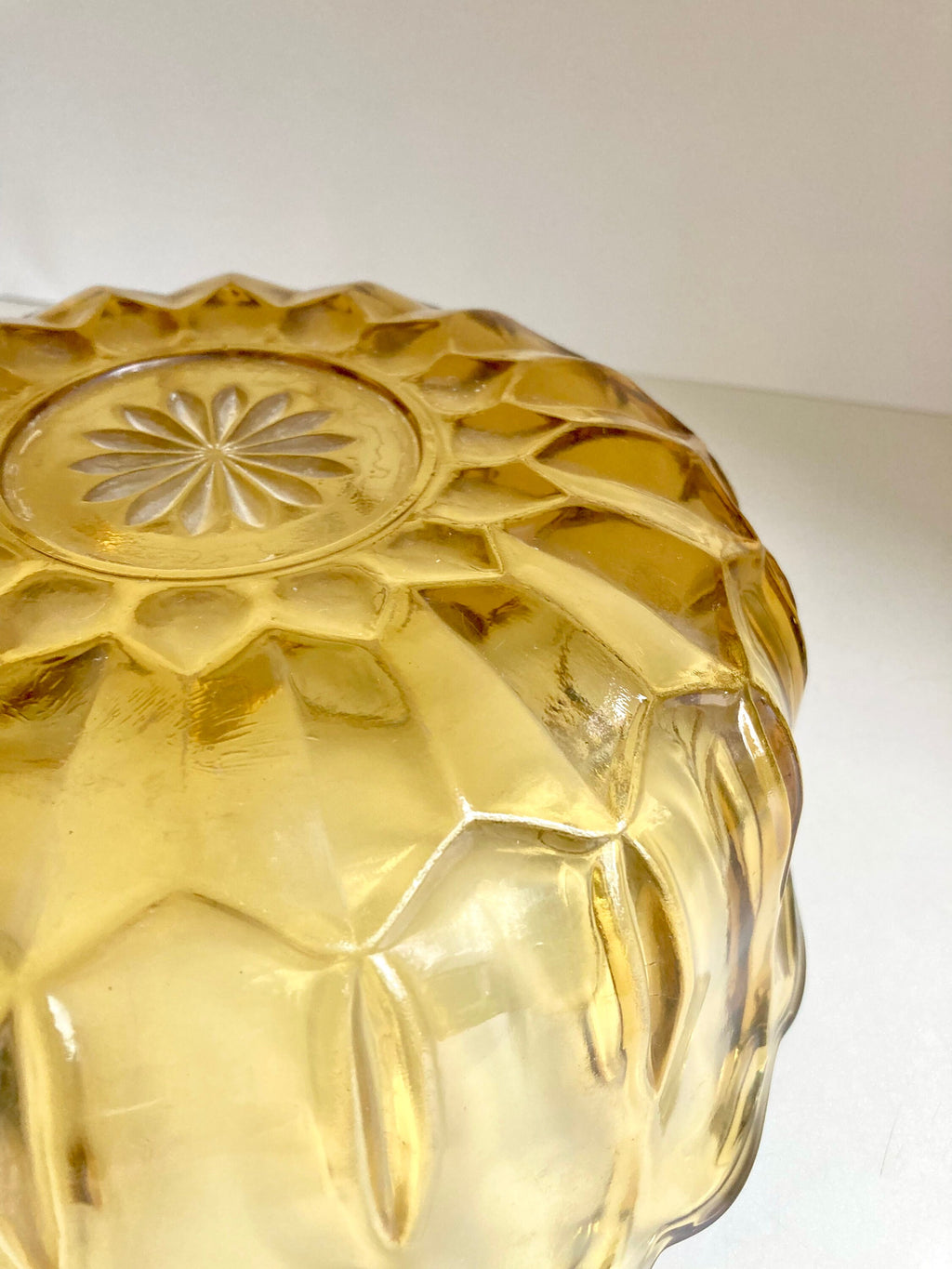 Vintage Anchor Hocking Amber Glass Bowl: 1970s Fairfield Design