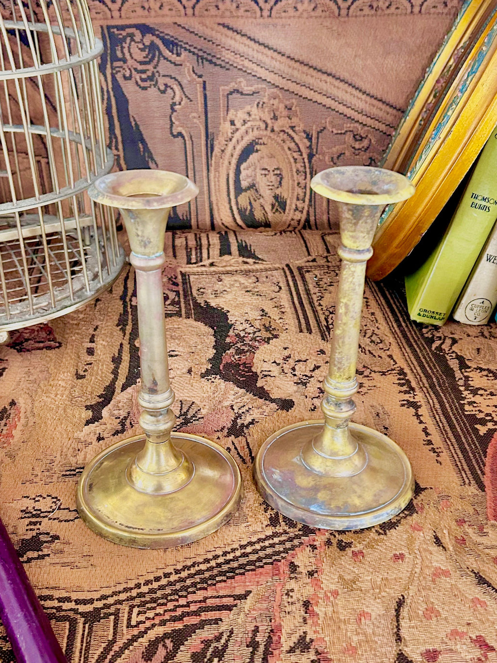Vintage Brass Candlestick Holders