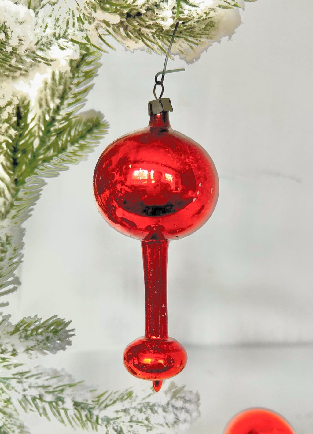 Vintage Handmade Glass Christmas Ornaments Hand Painted Teapots & Drop Bulbs
