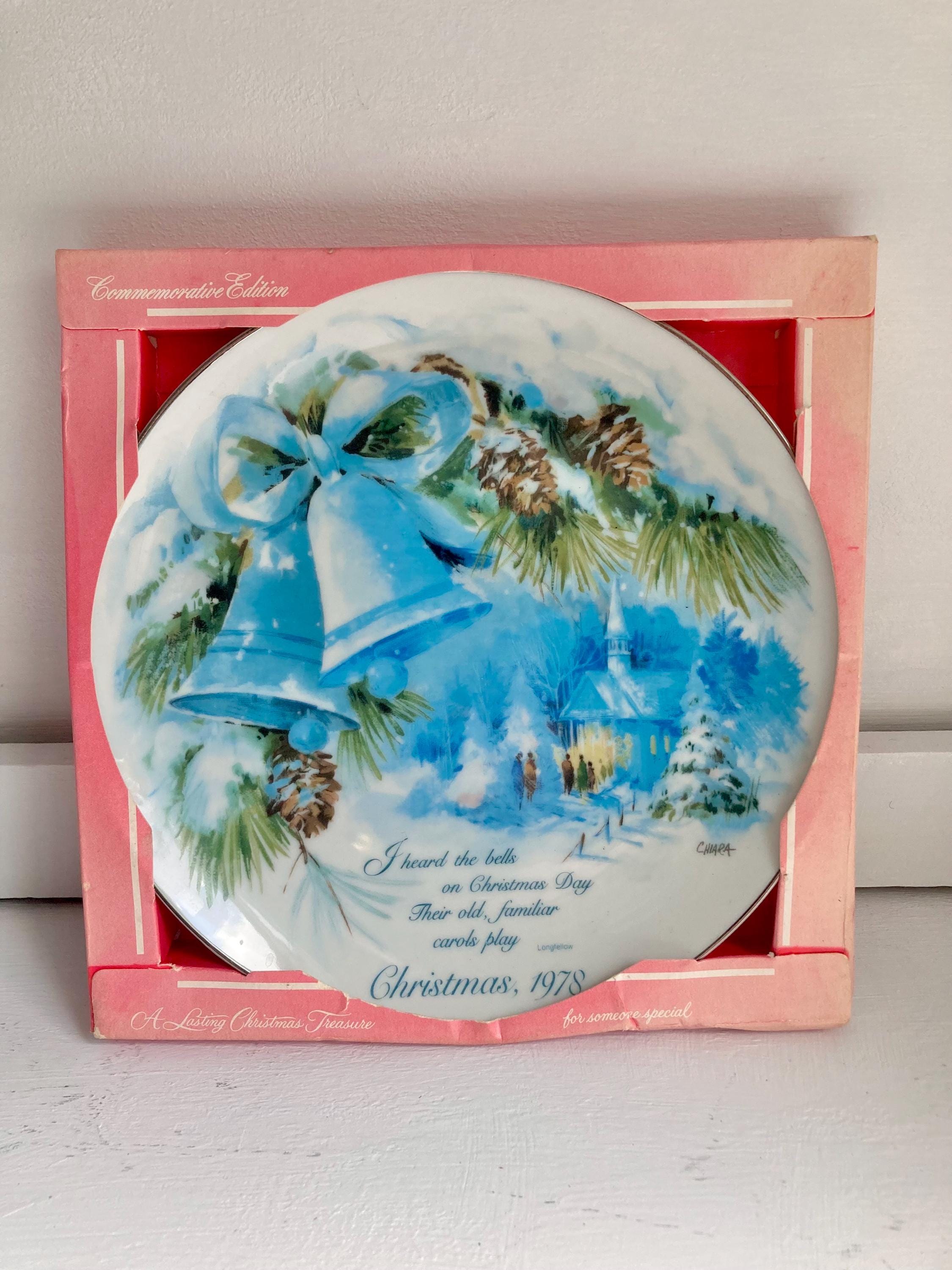 Vintage 1978 Christmas Plate – Chiara American Watercolor Society Porcelain