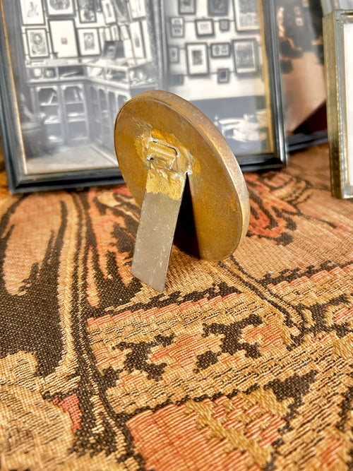 Antique Brass Framed Tabletop Portrait