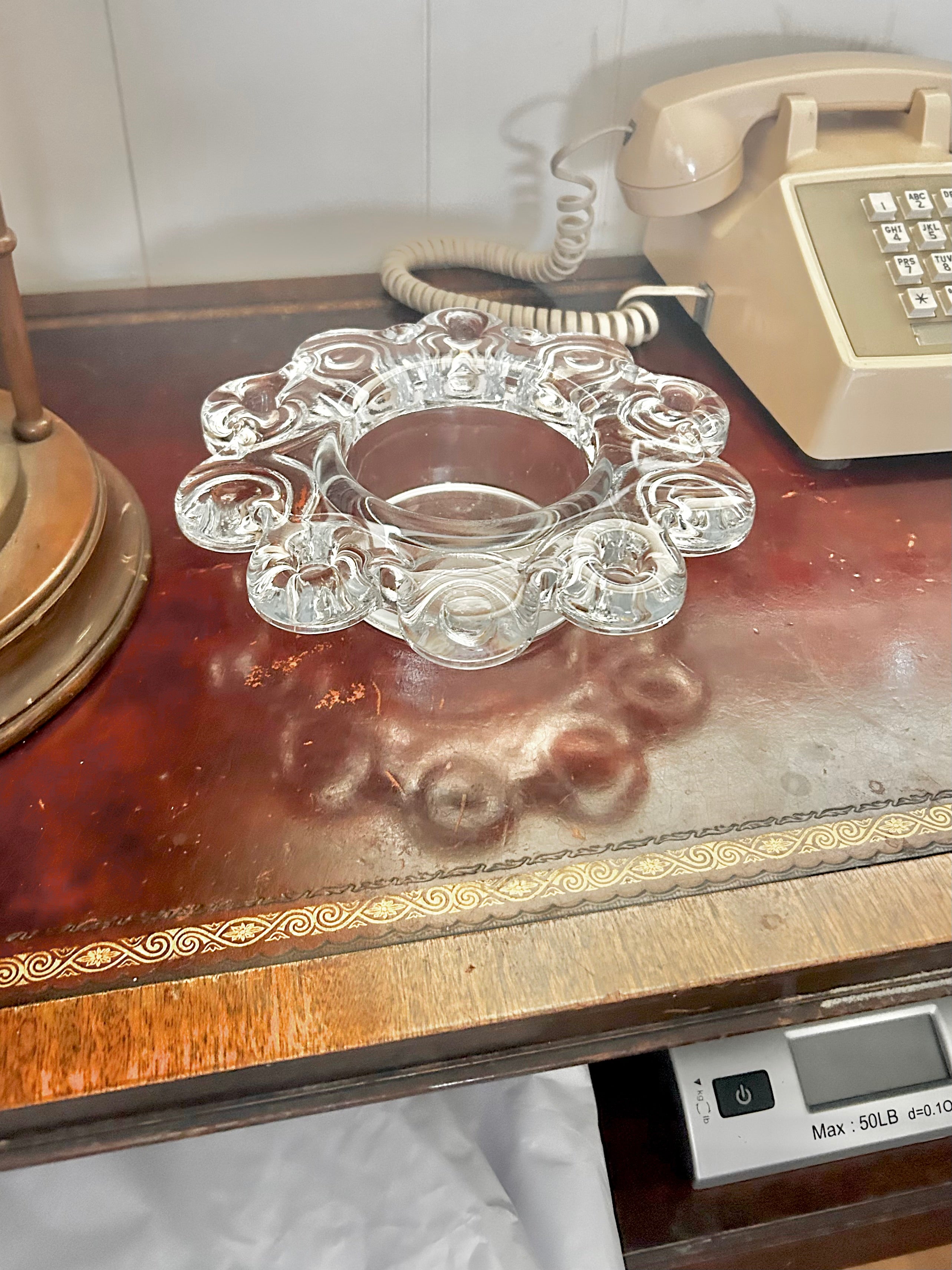 Mid-century Nybro Glass Candleholder