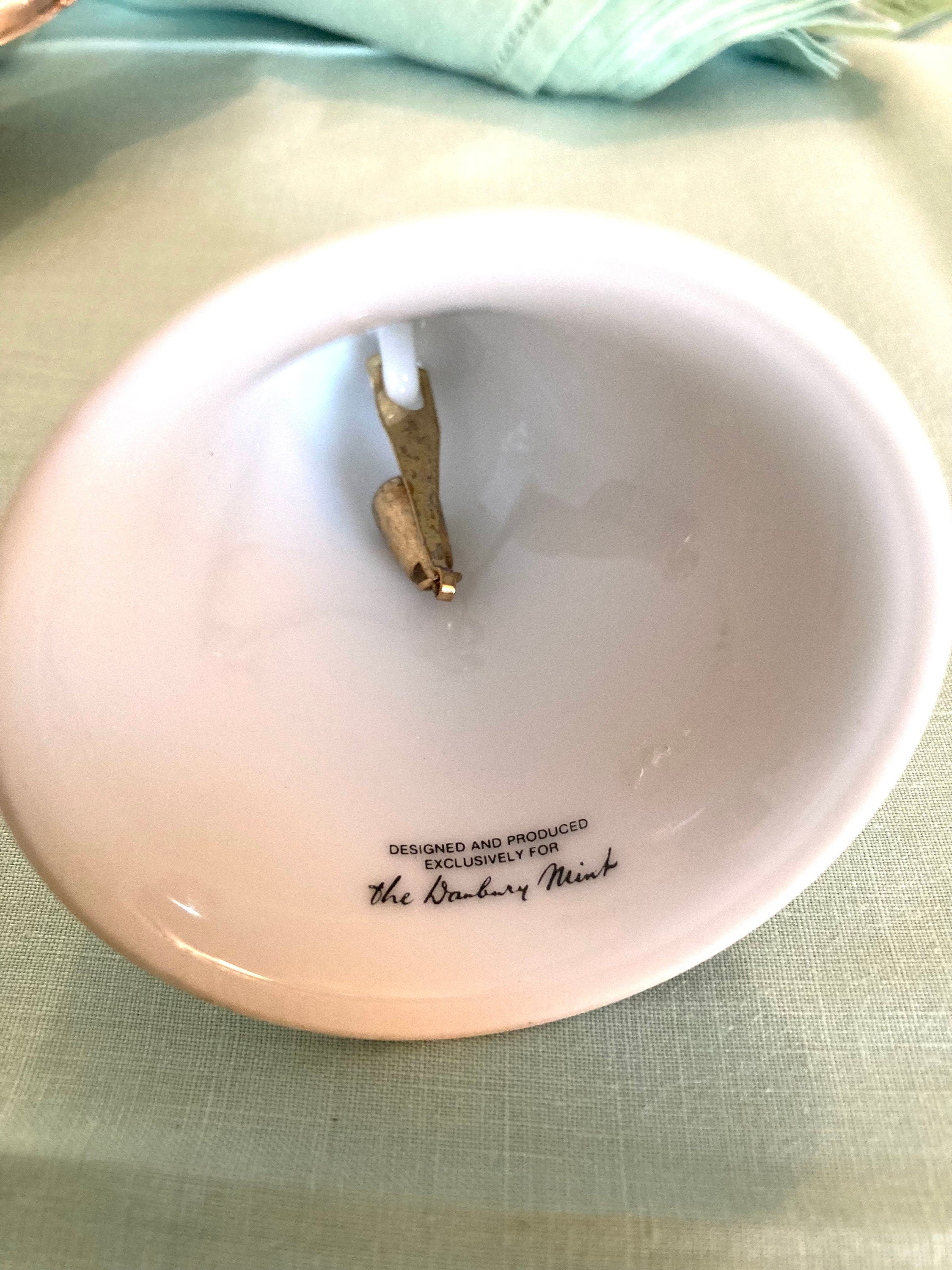 Vintage Noritake Porcelain Bell - White Fan - Danbury Mint