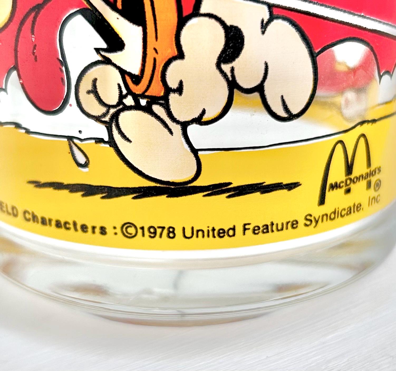 Vintage 1978 Garfield McDonalds Mug: Jim Davis Orange Cat & Odie