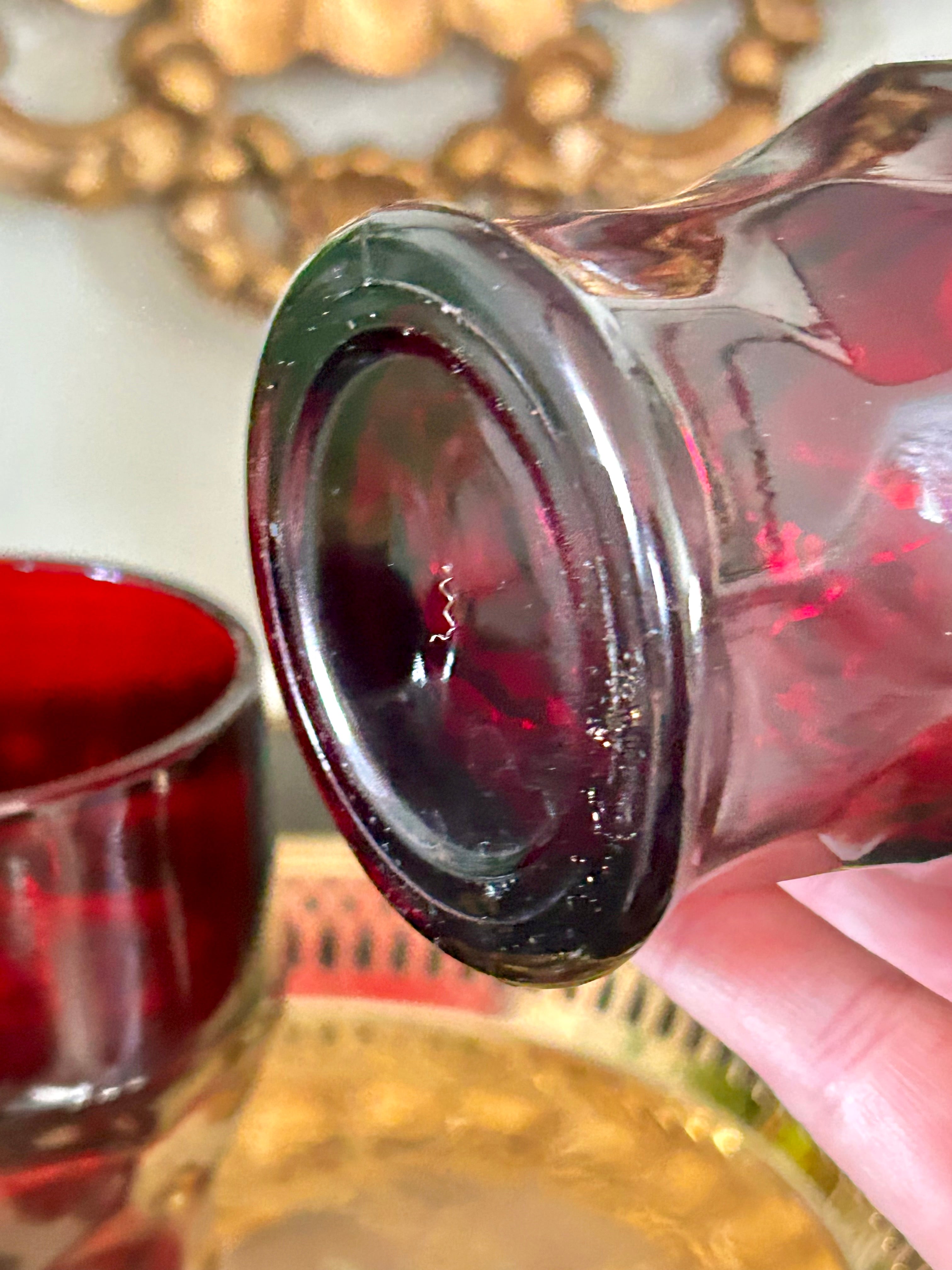 Pair of Vintage Anchor Hocking Ruby Red Tumblers