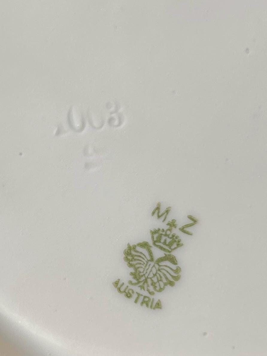 Antique Hand Painted Porcelain Plates Set of 6 Moritz Zdekauer Austria