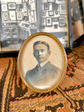Antique Brass Framed Tabletop Portrait