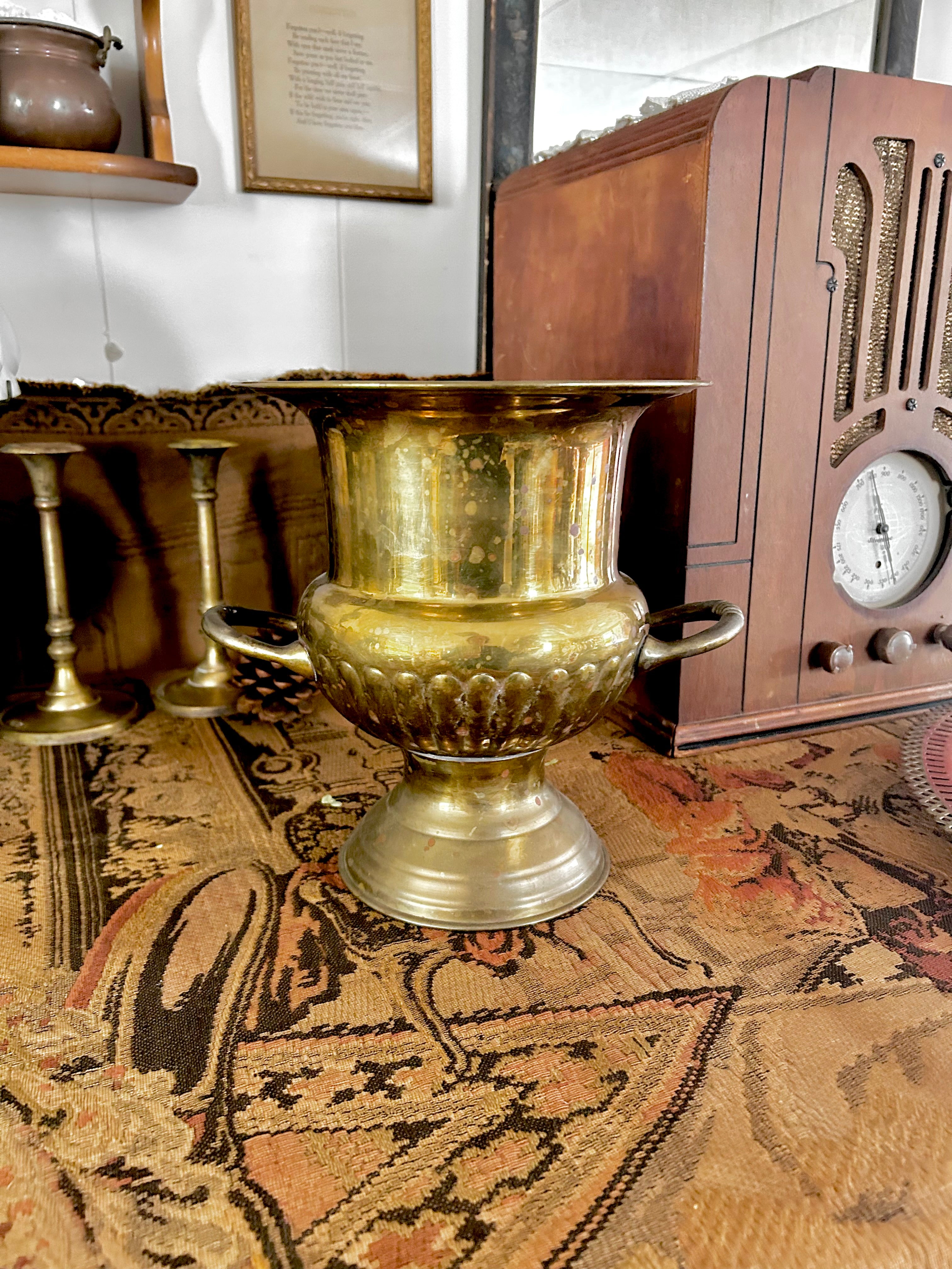 Vintage Brass Champagne Bucket