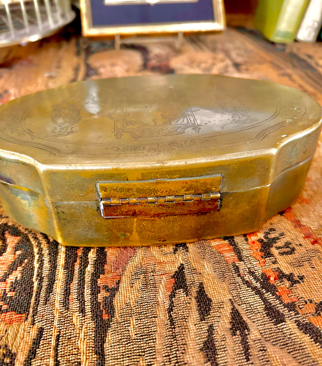 Vintage Shrafft's Boston Hinged Tin