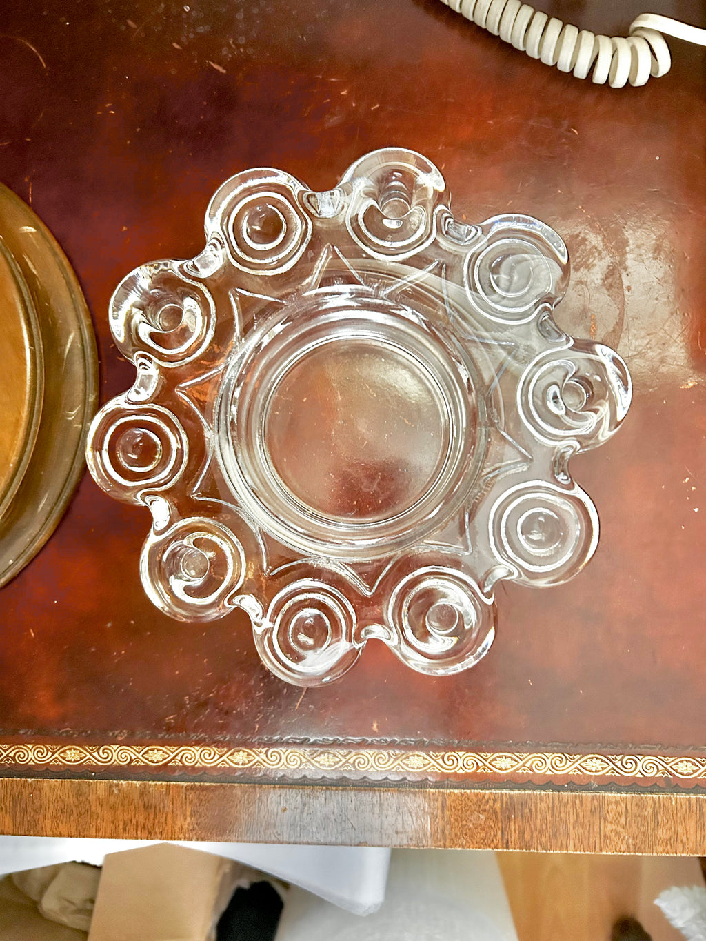 Mid-century Nybro Glass Candleholder