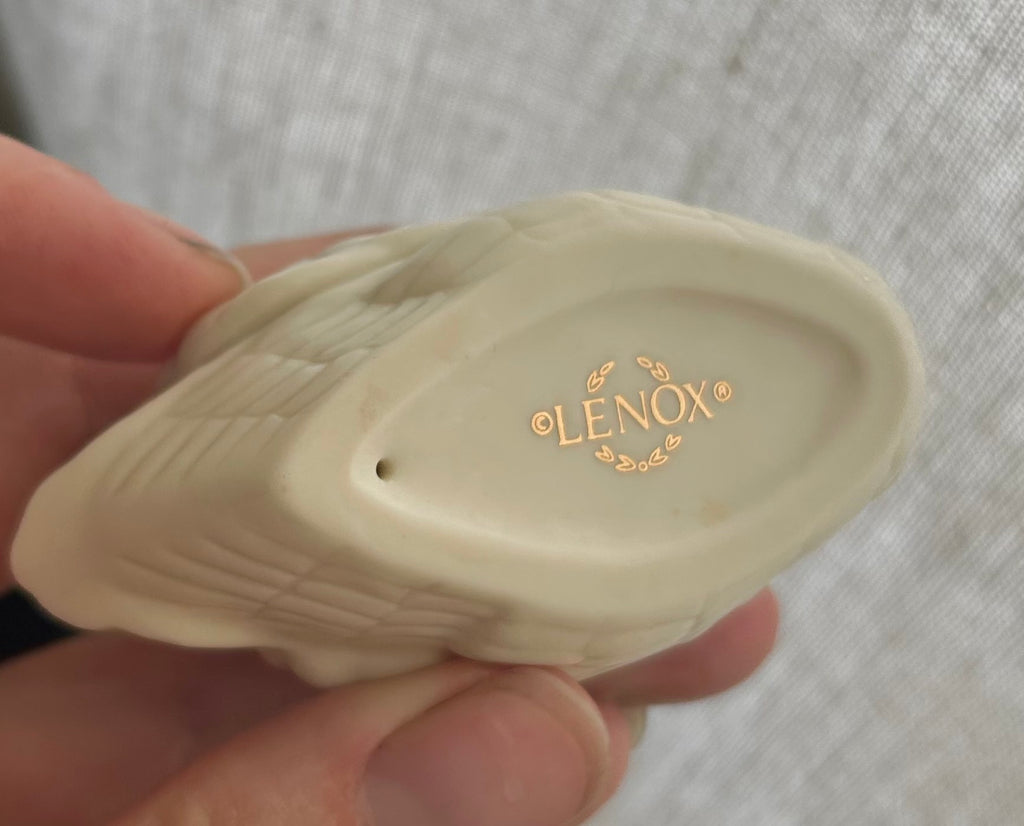 Vintage Lenox Swan Placecard Holder 24k Gold Trim