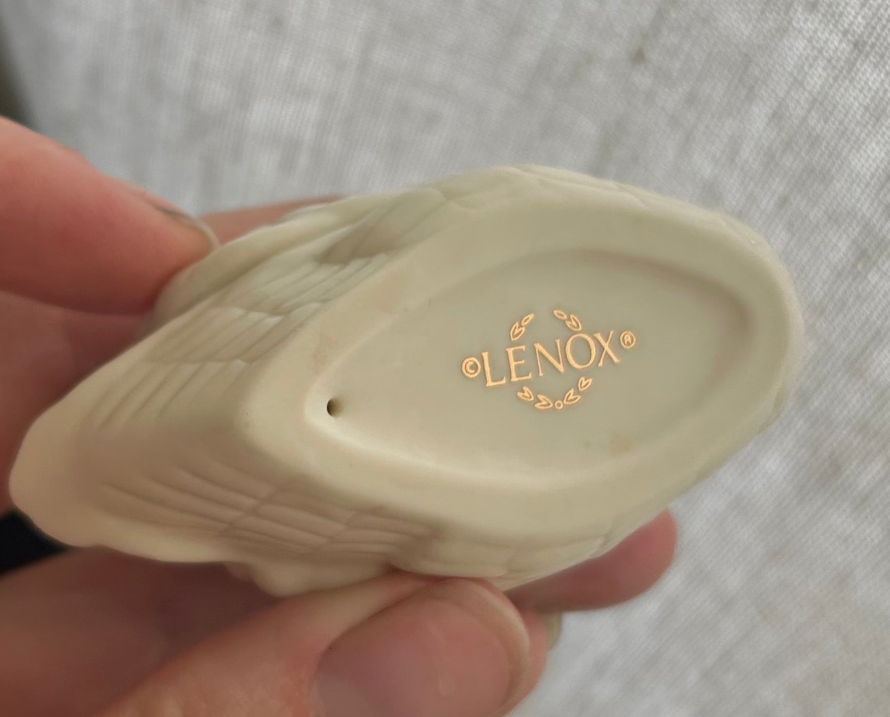 Vintage Lenox Swan Placecard Holder 24k Gold Trim