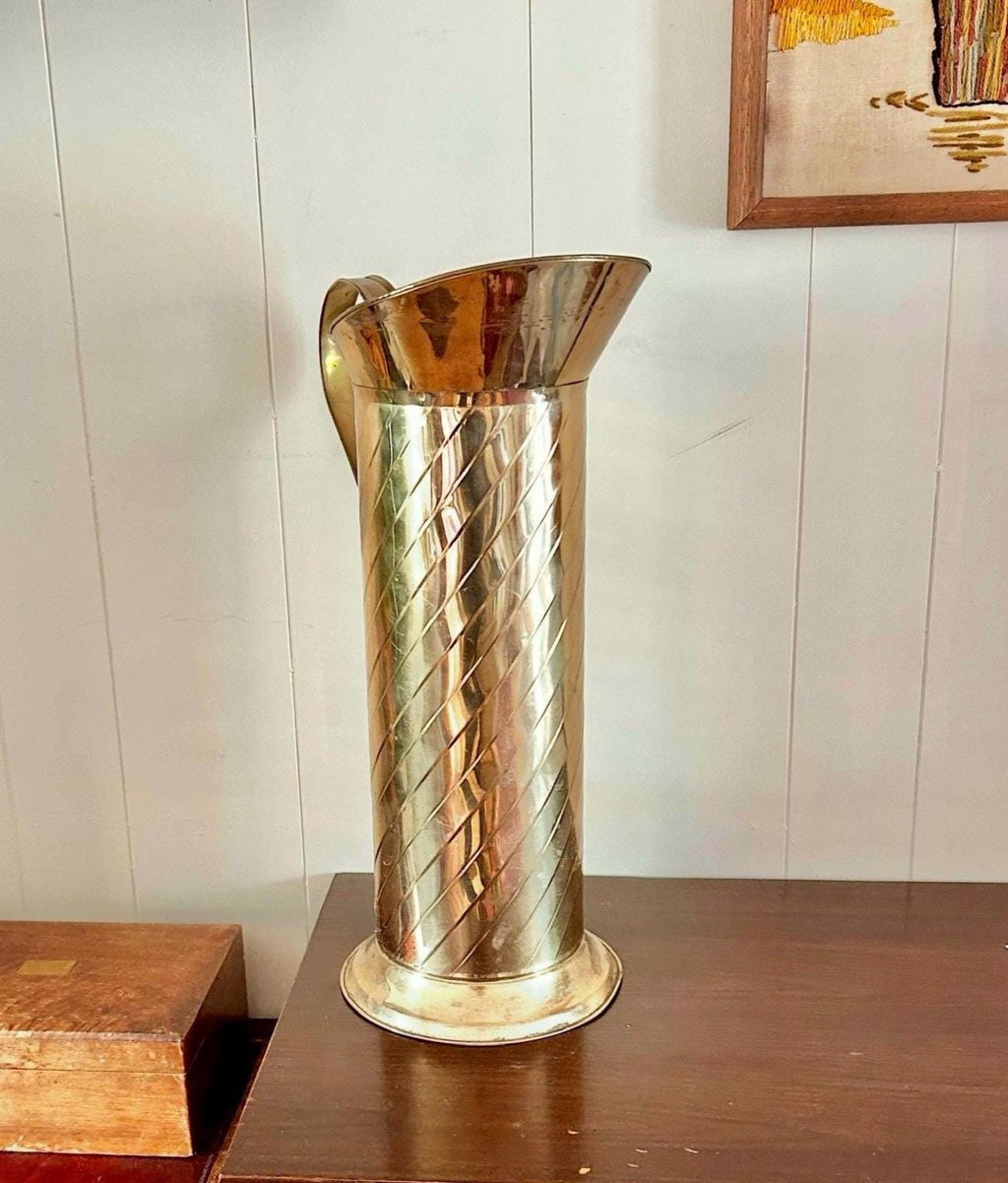 Vintage 20 Inch Brass Dutch Umbrella Stand