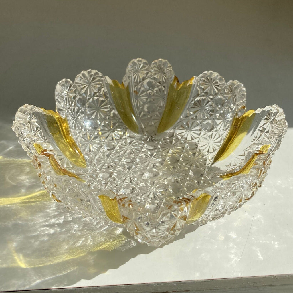 EAPG Amber and Amberette Pressed Glass Small Dishes - CHOOSE from 2