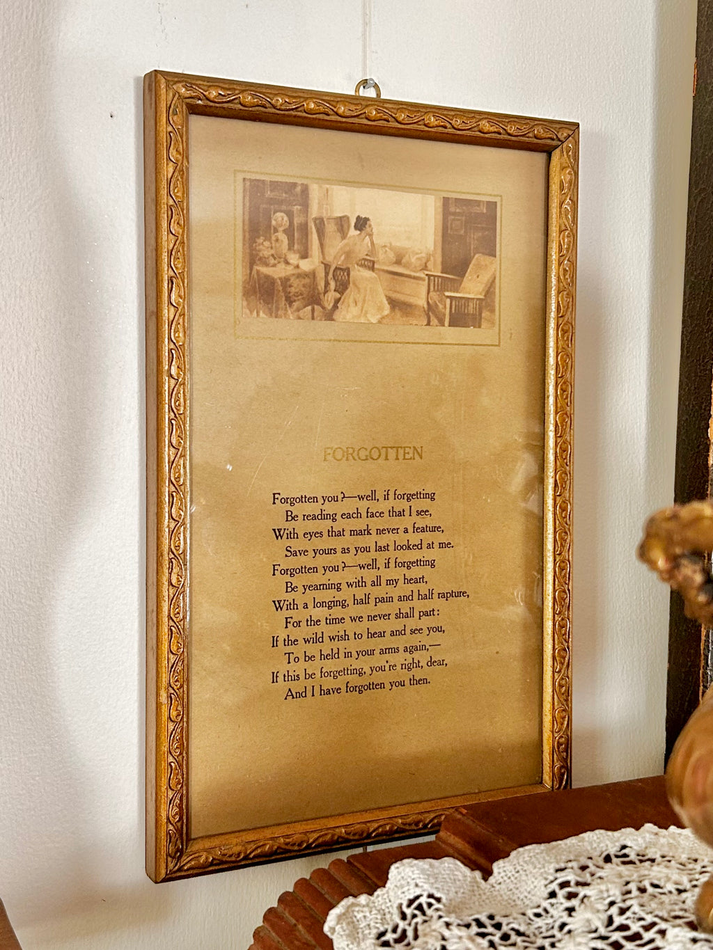 Vintage Framed Poem
