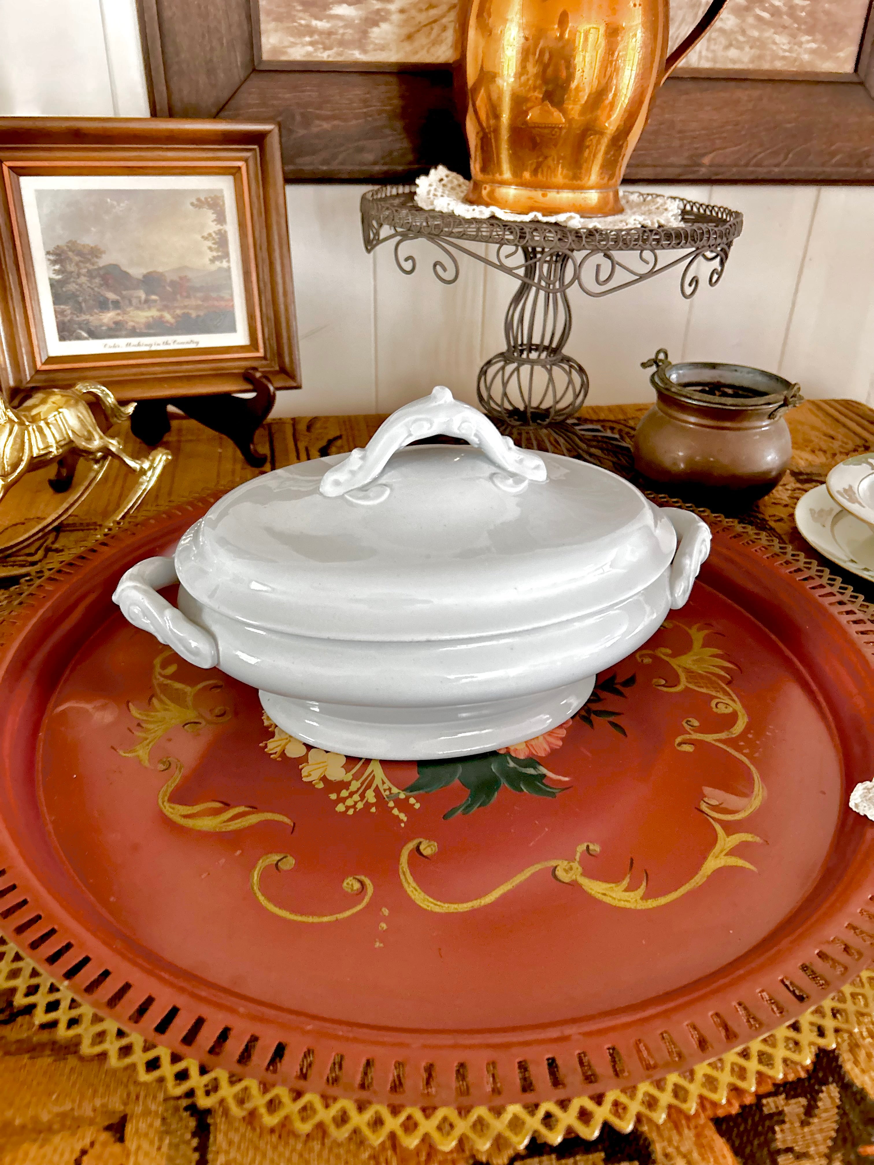 Vintage Meakin Bros Ironstone Tureen