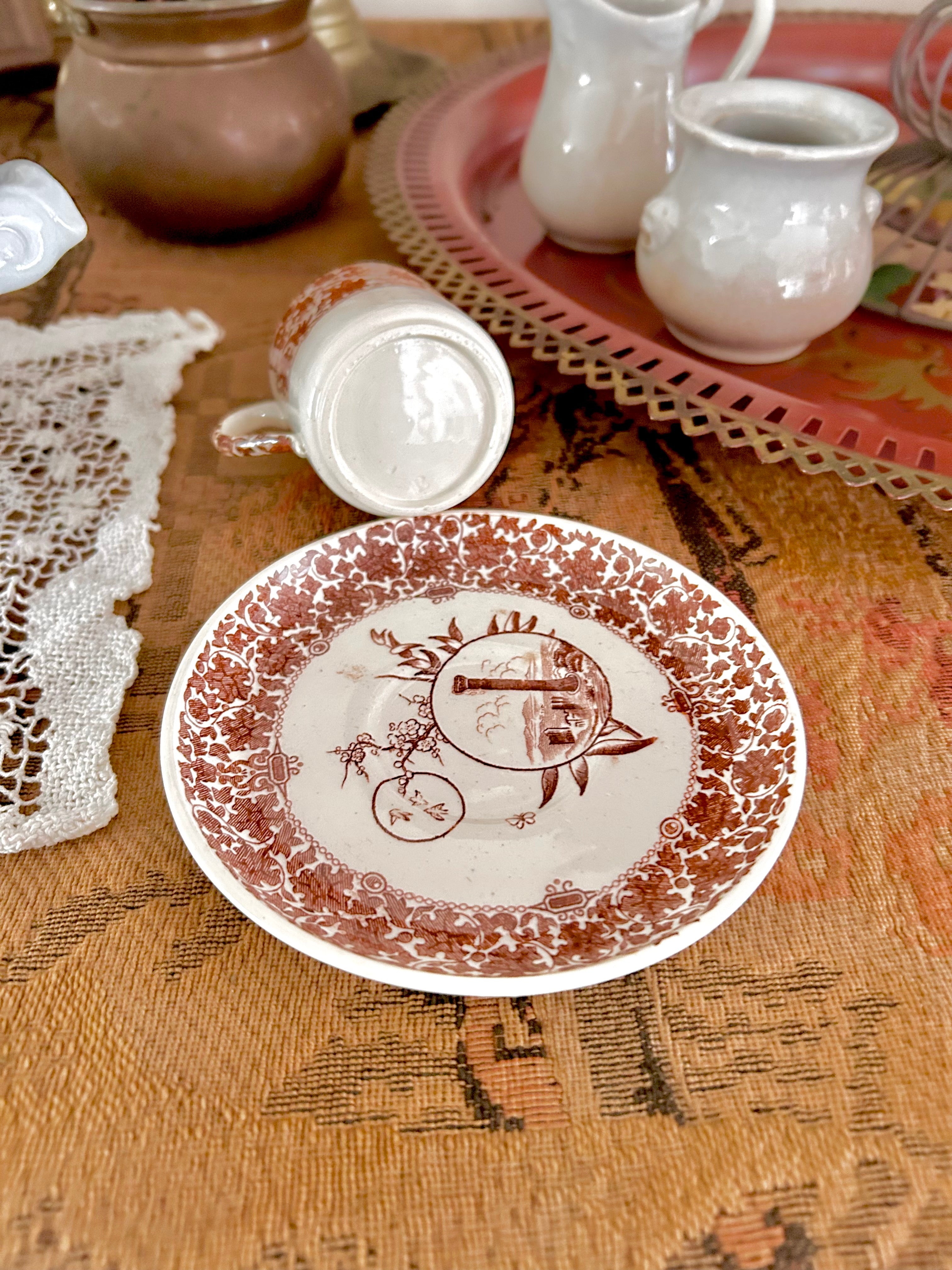 Antique Copeland Spode Demitasse and Saucer 1800s