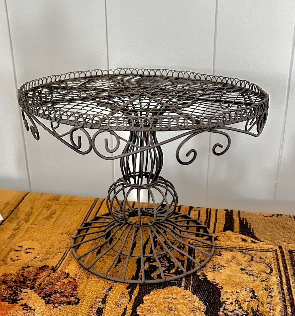 Vintage Metal Wire Cake Stand