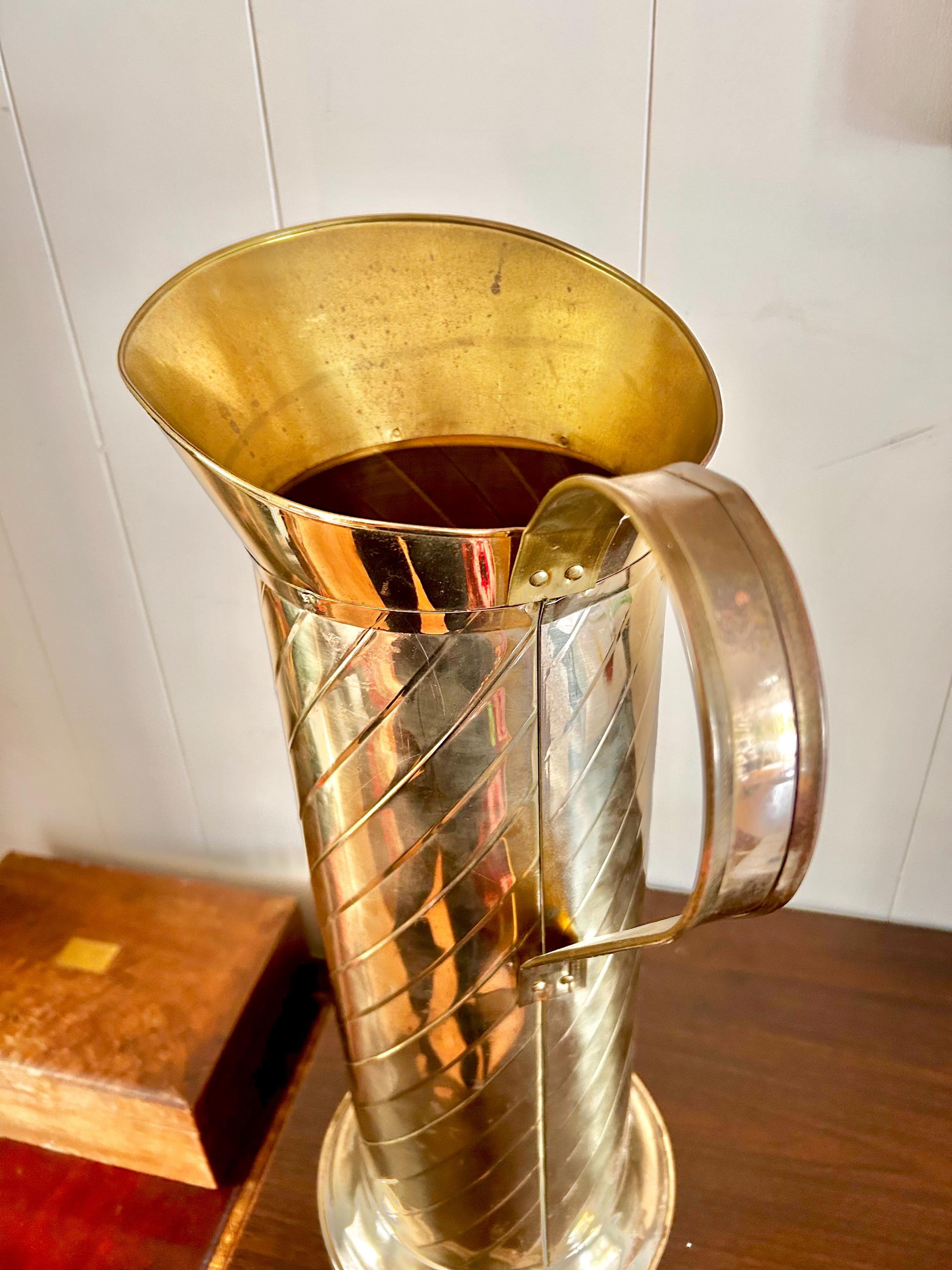 Vintage 20 Inch Brass Dutch Umbrella Stand