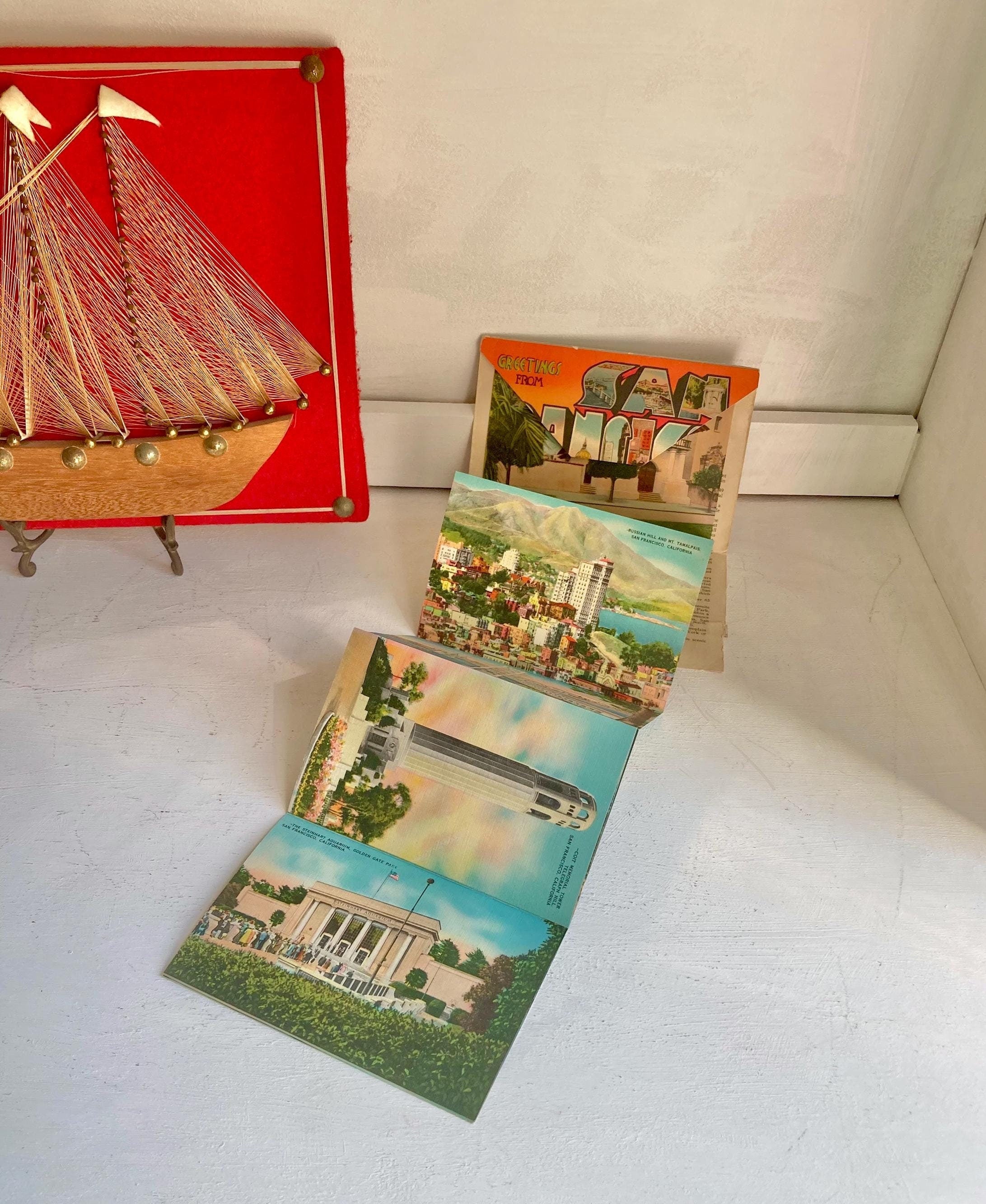 Vintage San Francisco Accordion Postcard: Ten Landmark Images