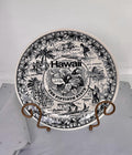 Vintage Hawaii Souvenir Plate: Navy Blue & White American Ironstone