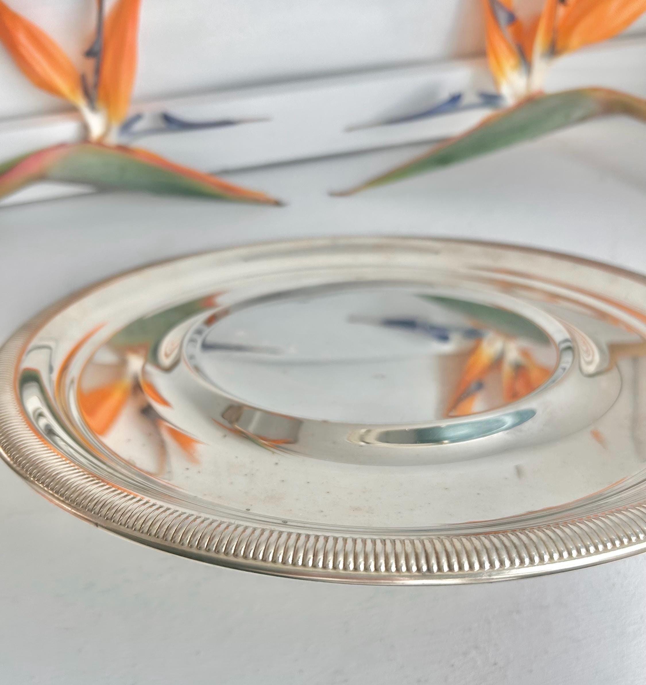 Vintage Gorham Silver-plated Newport 12" Underplate - Sleek Serving Platter with Gadroon Rim