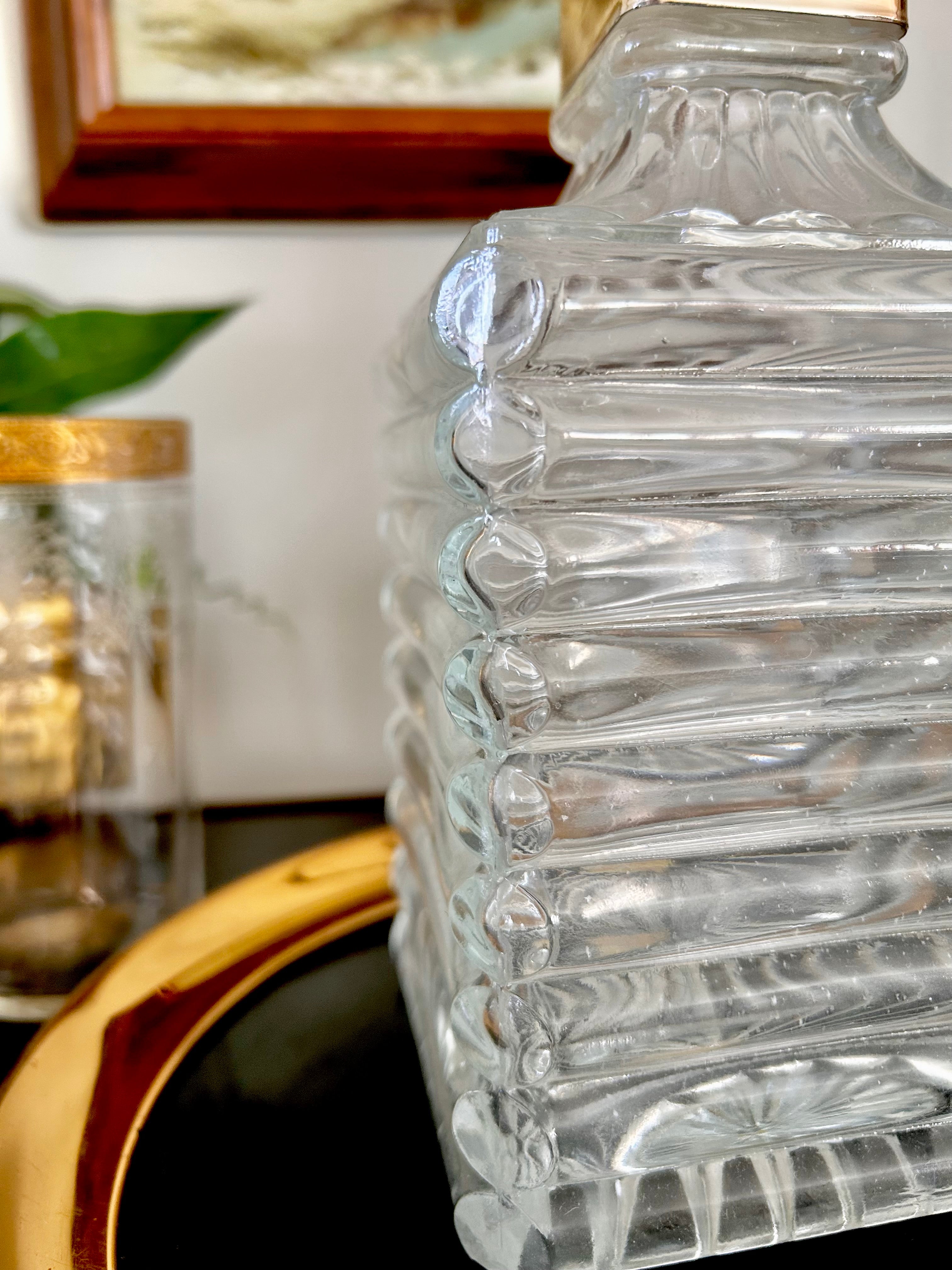 Vintage Italian Square Cut Liquor Bottle