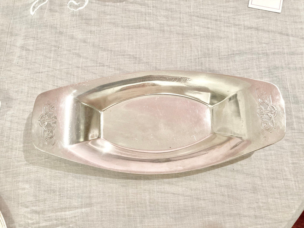 Benedict Silverplated Art Deco Perforated Bread Tray
