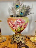 Vintage Glass Hurricane Lamp Base