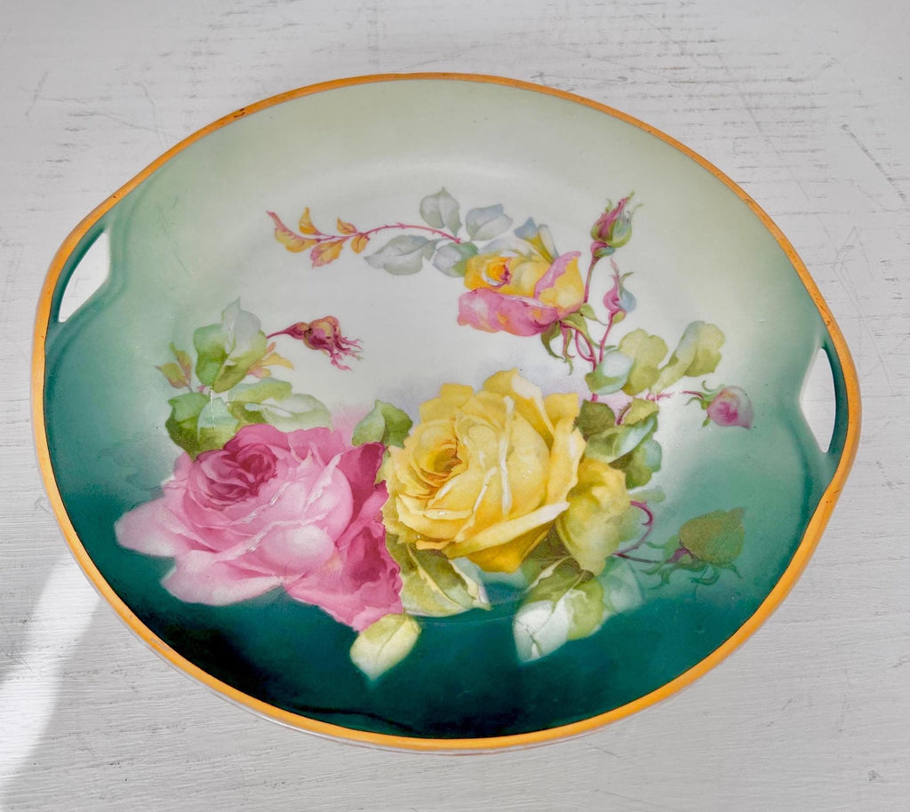 Vintage Porcelain Platter Transferware by Striegauer Porzellanmanufaktur, Germany