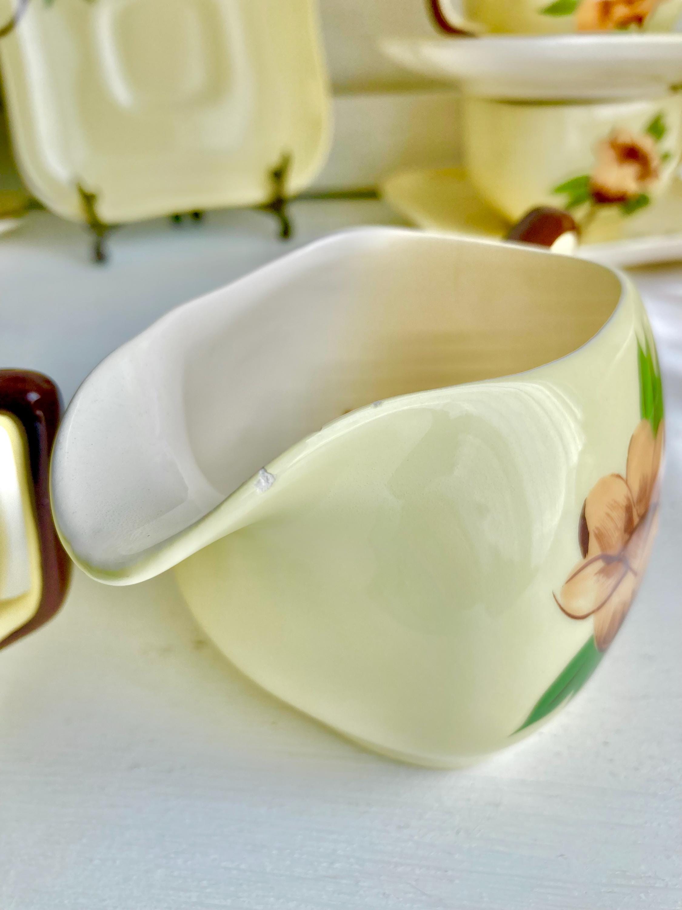 Vintage Weil Ware Yellow Rose Ceramic Dining Pieces - Mid-Century Chinaware CHOICE
