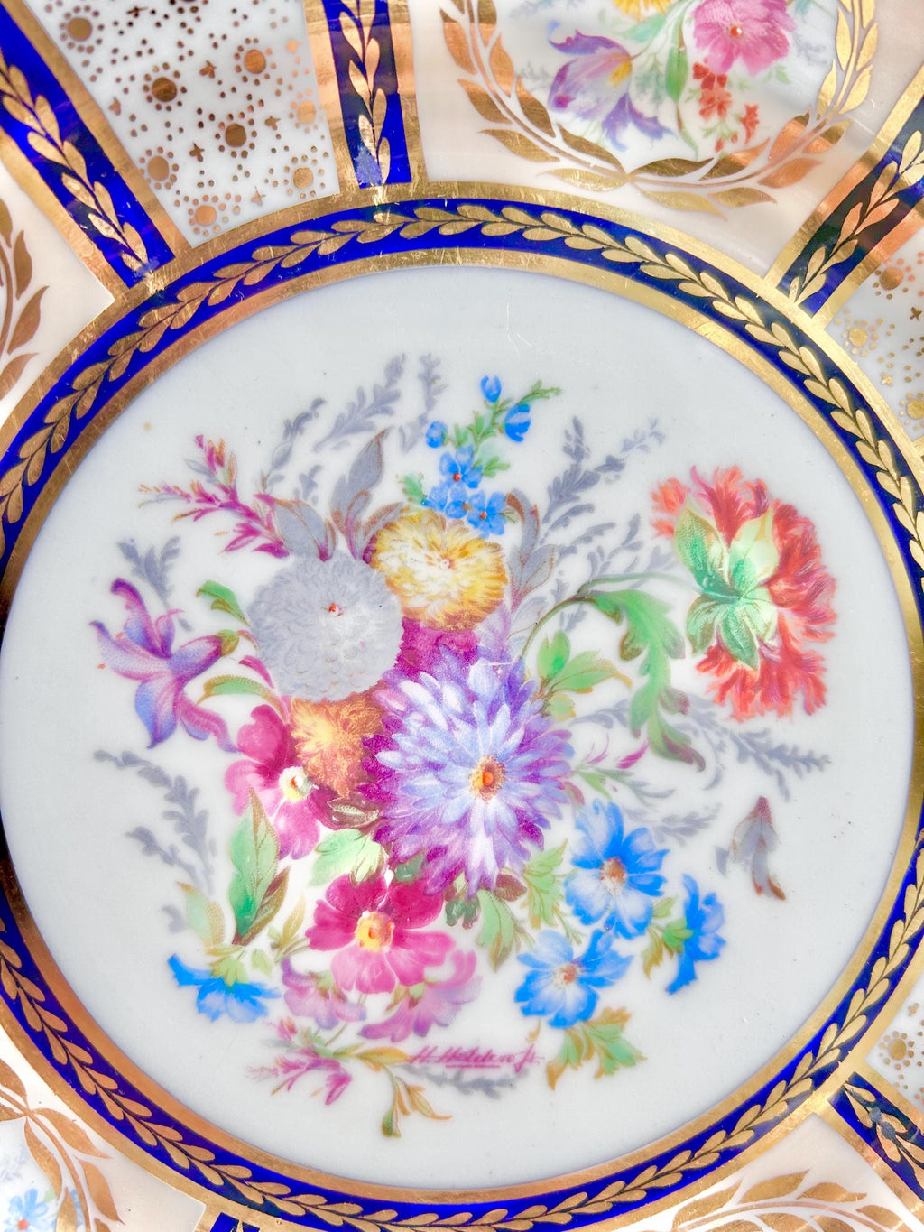Vintage Royal Paragon Plate: Queen Mary Serviet, Floral Bone China