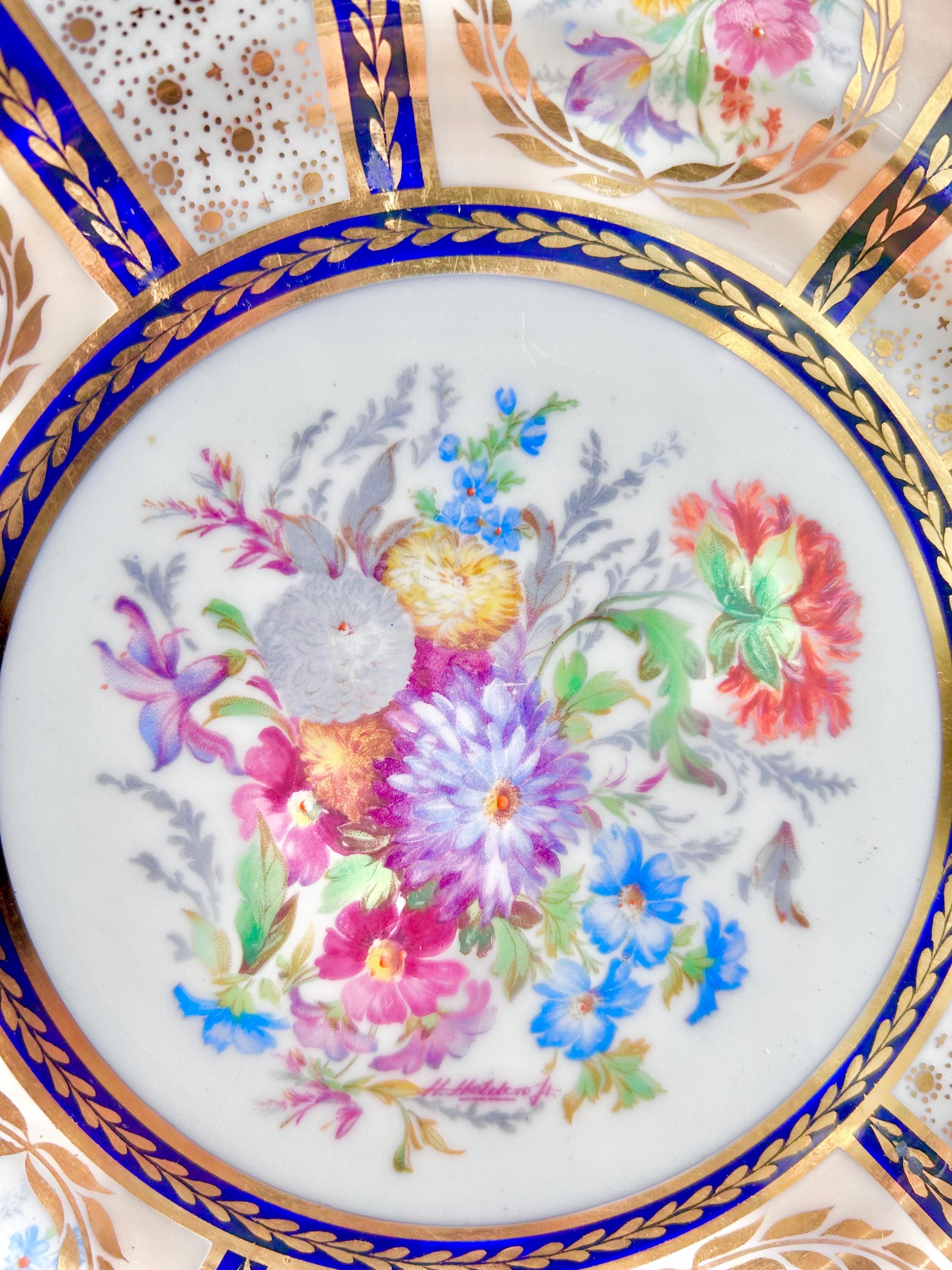 Vintage Royal Paragon Plate: Queen Mary Serviet, Floral Bone China