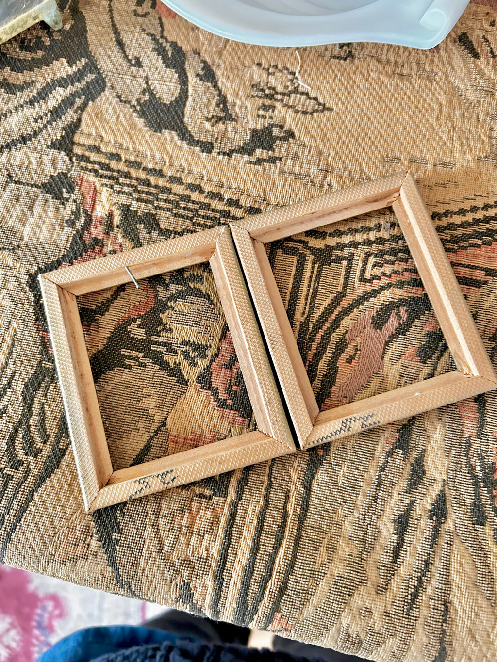 Tiny Vintage Wooden Frame Pair
