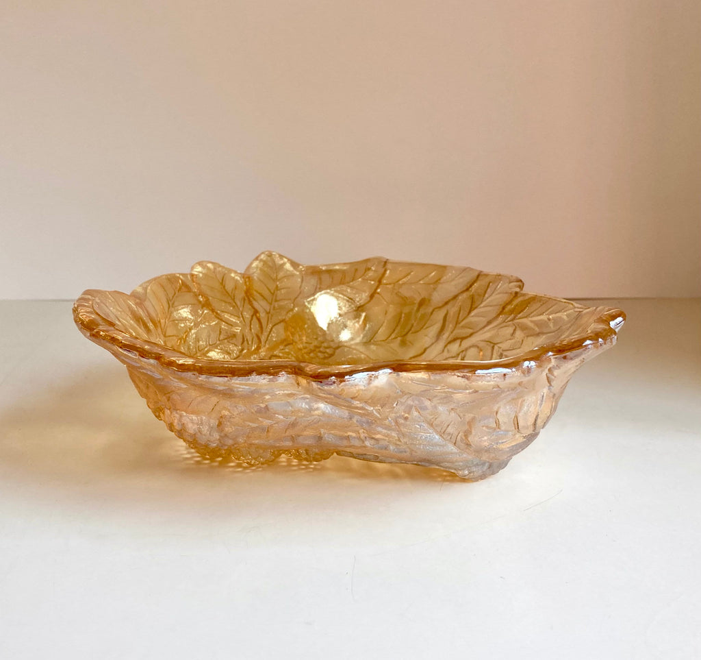 Vintage Marigold Carnival Glass Berry Dish - Indiana Glass Company