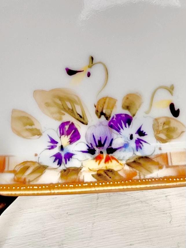 Vintage Noritake Porcelain Small Tray with Handpainted Violets