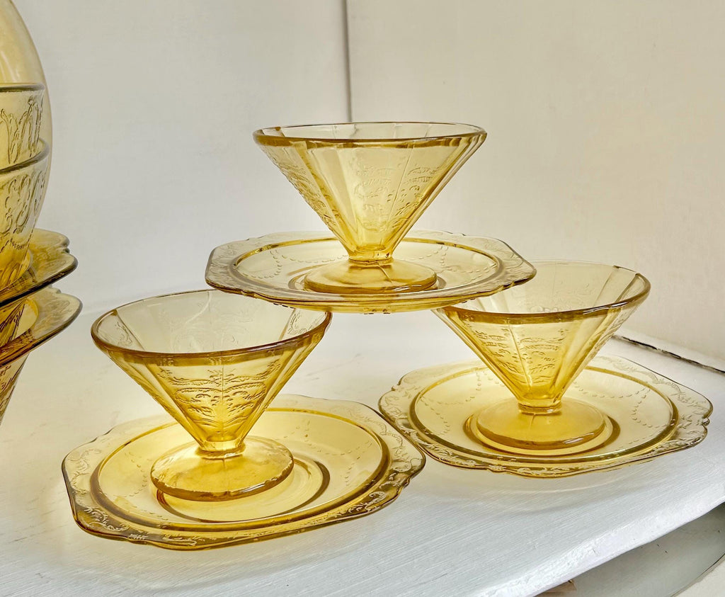 Vintage Madrid Pattern Yellow Depression Glass – Federal Glass, Various Pieces