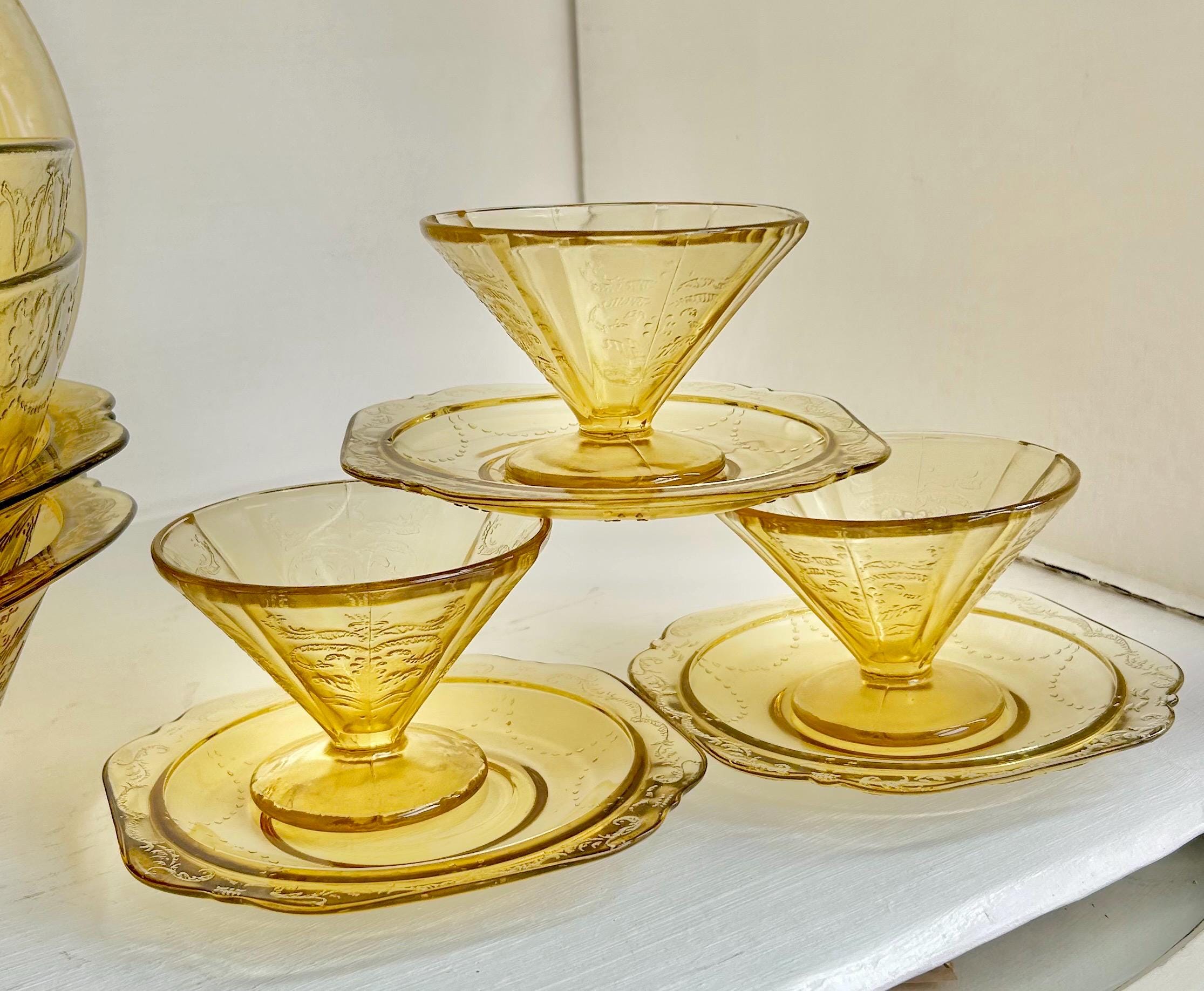 Vintage Madrid Pattern Yellow Depression Glass – Federal Glass, Various Pieces