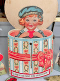 Vintage Die-Cut Paper Valentine: 1930s/40s Dynamic Love Greetings