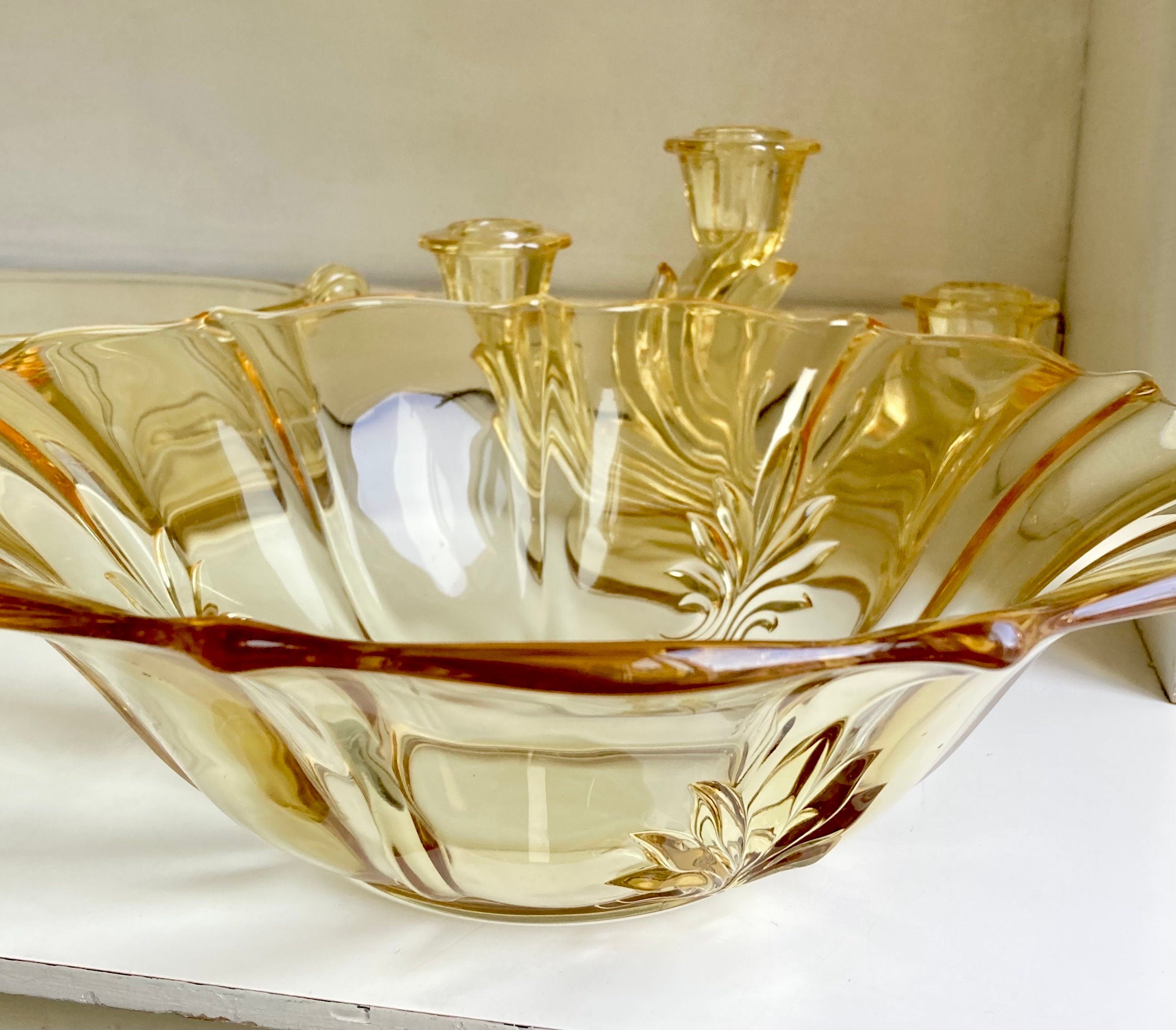 Vintage Yellow Topaz Depression Glass - Fostoria, Lancaster Landrum